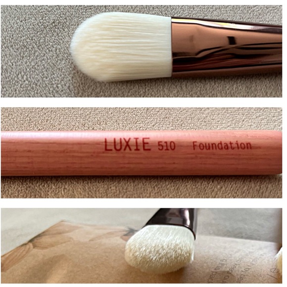 NEW LUXIE 3 MAKEUP BRUSHES GAEA set BOXYCHARM vegan; foundation; shading; crease - Picture 7 of 13